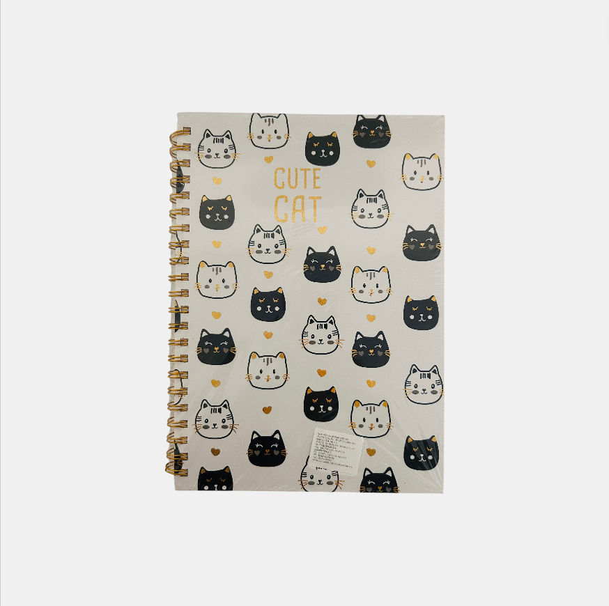 Cuaderno de resortes con diseño de Gatos