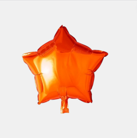Globo metálico con forma de estrella variedad de colores