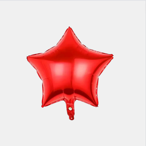 Globo metálico con forma de estrella variedad de colores