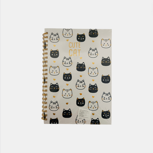 Cuaderno de resortes con diseño de Gatos