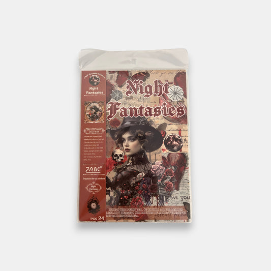 Block Libreta Libro Stickers Night Fantasy