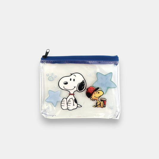 Cartuchera transparente con diseño de Snoopy o Hello Kitty