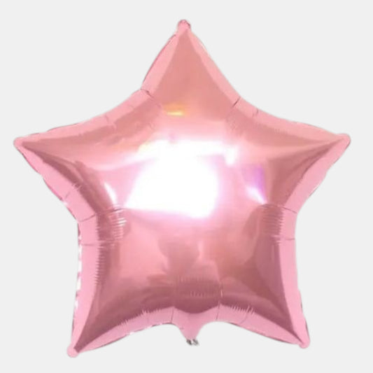 Globo metálico con forma de estrella variedad de colores