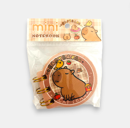 Mini Libreta con Stickers diseño Capibara