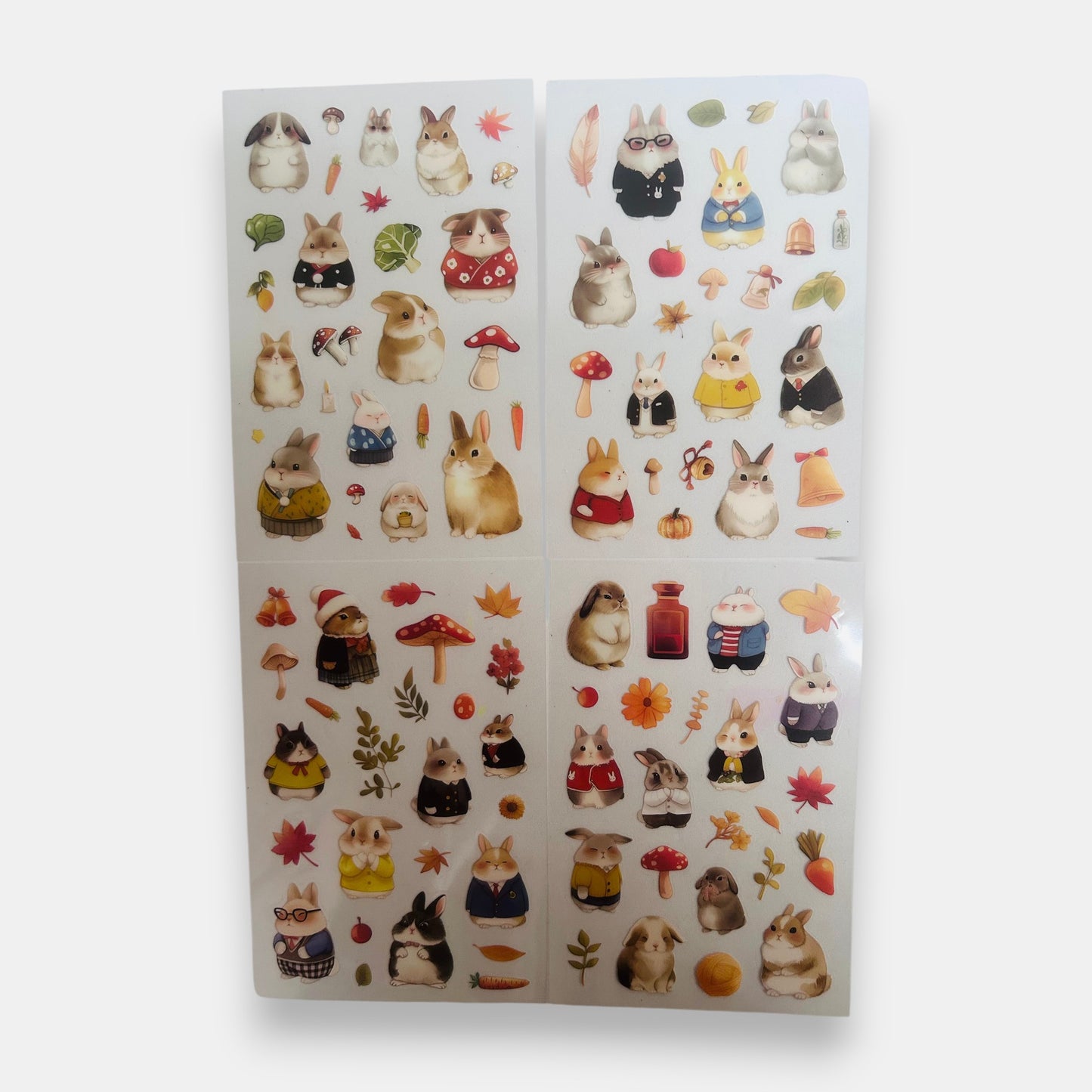 Sticker kawaii gato perro conejo