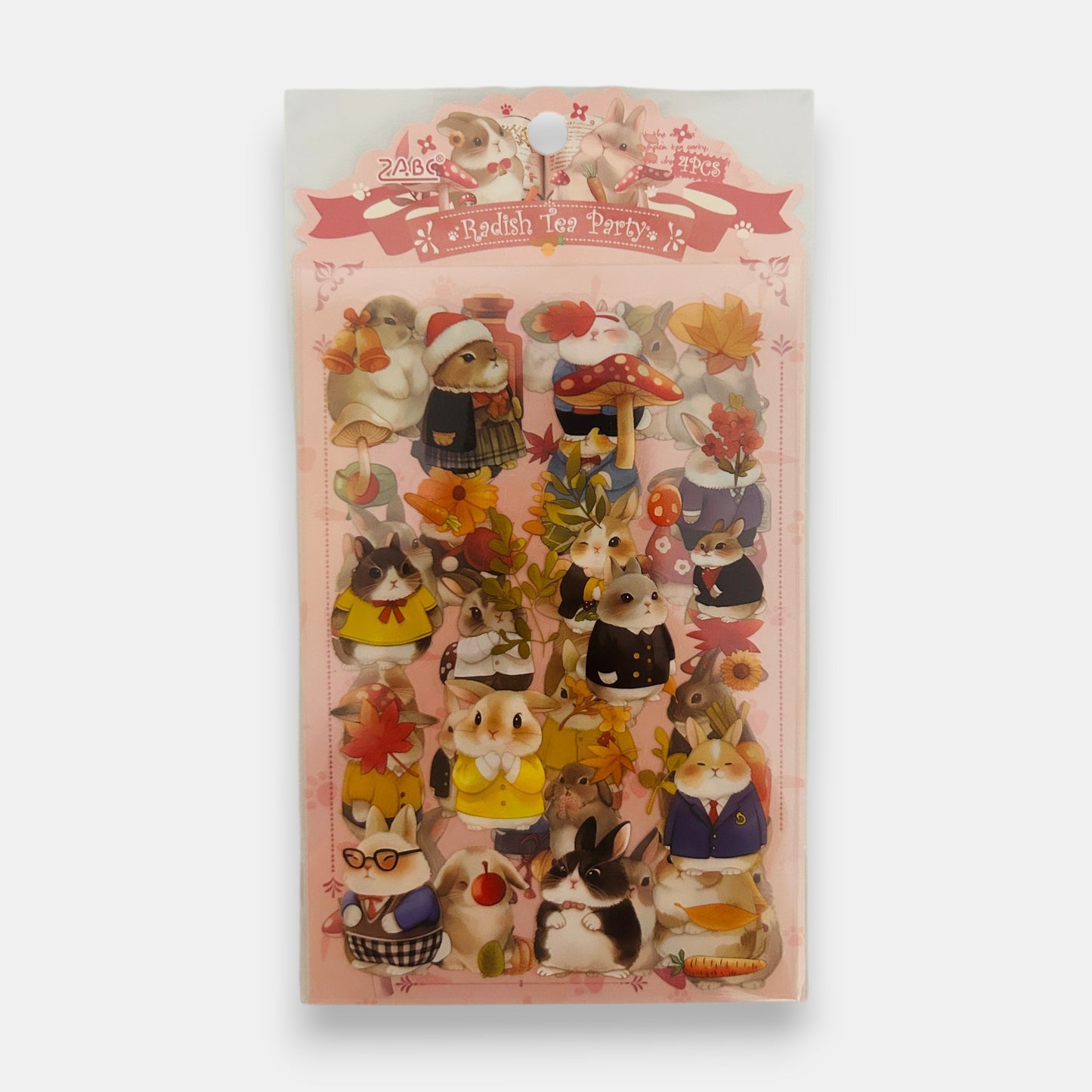 Sticker kawaii gato perro conejo