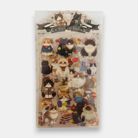 Sticker kawaii gato perro conejo