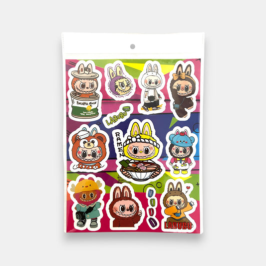 Lámina de Stickers Labubu