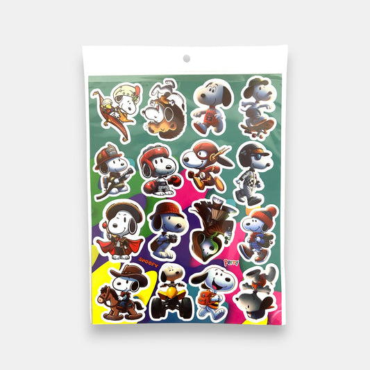 Lámina de Stickers Snoopy